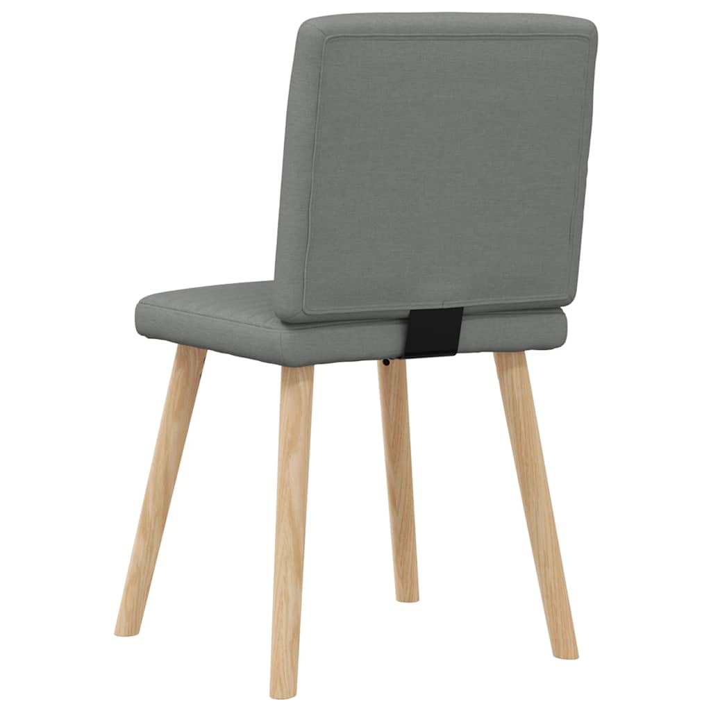 Dining chairs, 4 pcs, dark grey, fabric