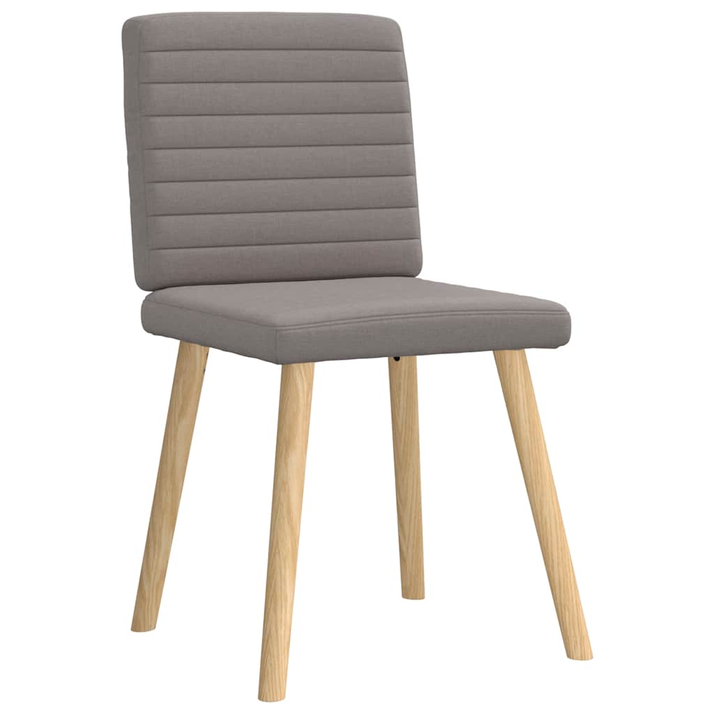 Dining chairs, 4 pcs, taupe, fabric