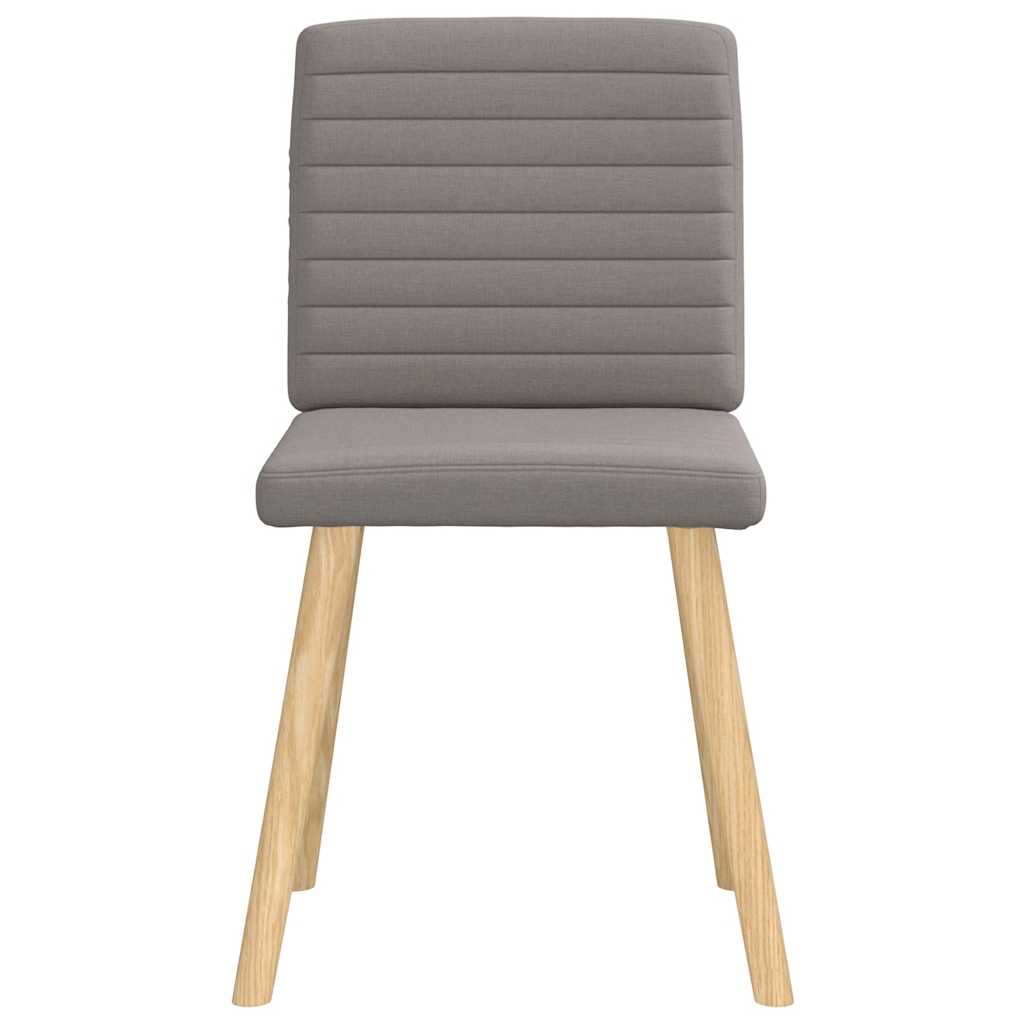 Dining chairs, 4 pcs, taupe, fabric