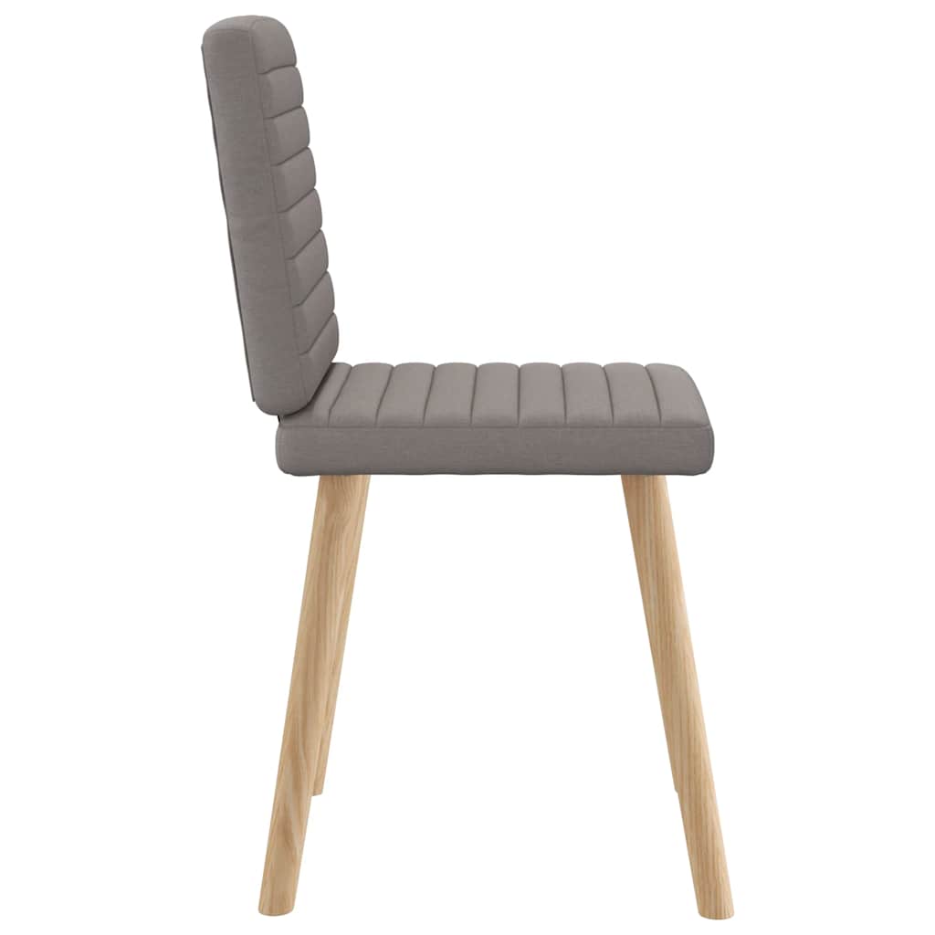Dining chairs, 4 pcs, taupe, fabric