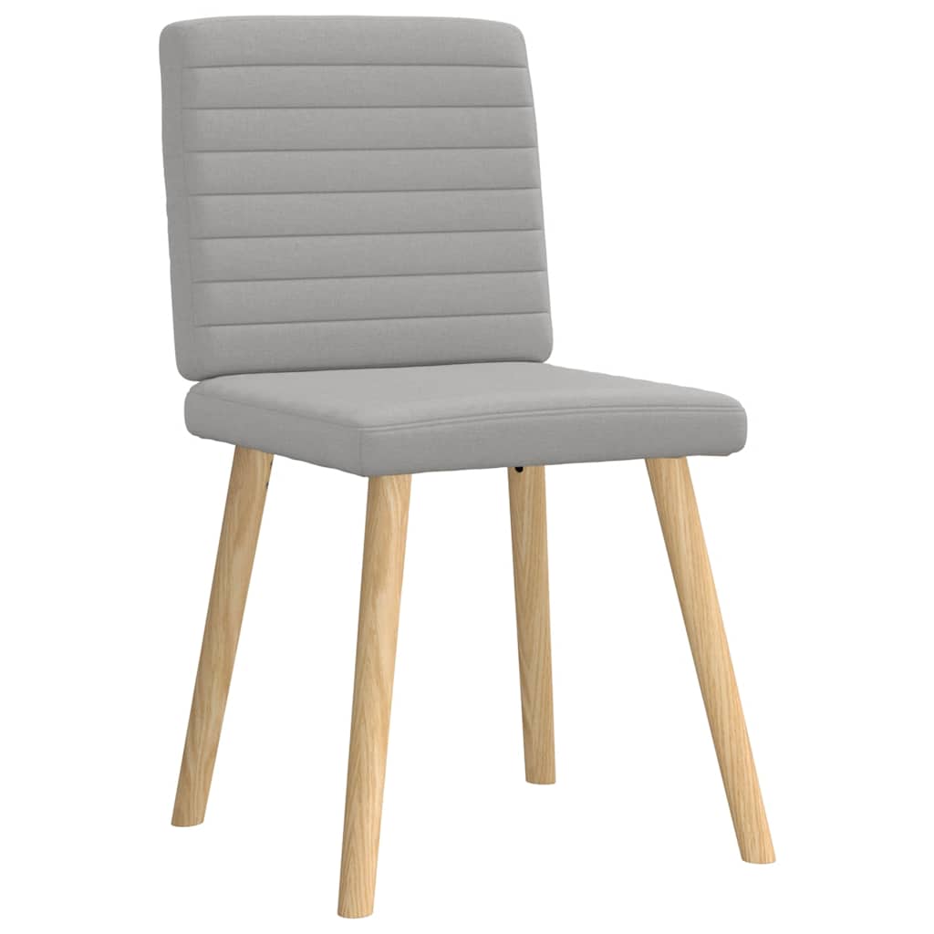 Dining chairs, 4 pcs, grey, fabric