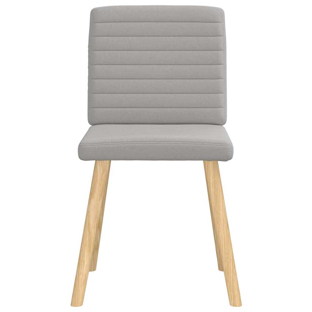 Dining chairs, 4 pcs, grey, fabric