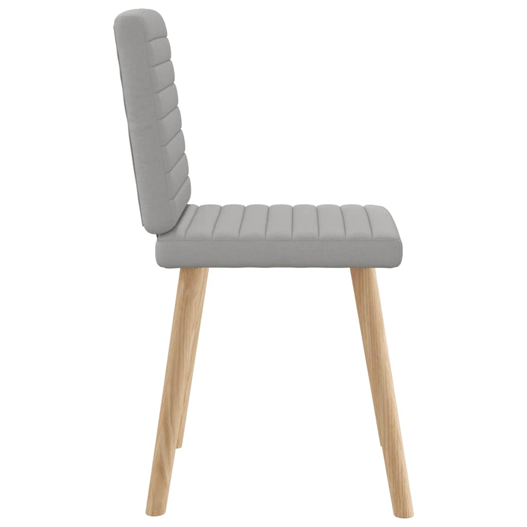 Dining chairs, 4 pcs, grey, fabric