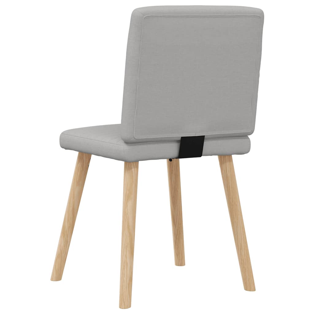 Dining chairs, 4 pcs, grey, fabric