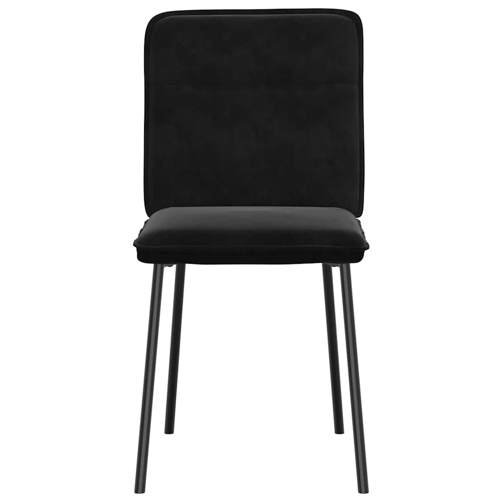 Dining chairs, 4 pcs., black, velvet