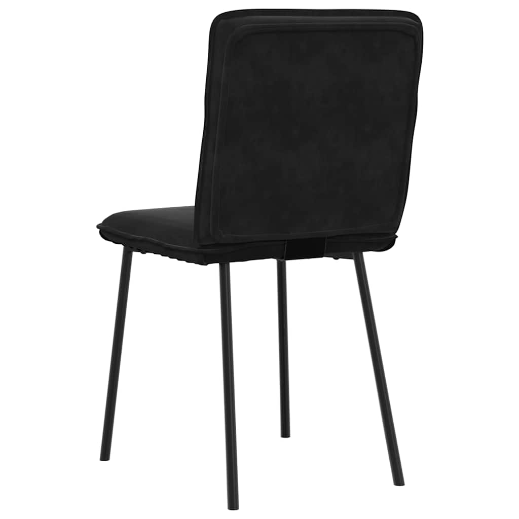Dining chairs, 4 pcs., black, velvet