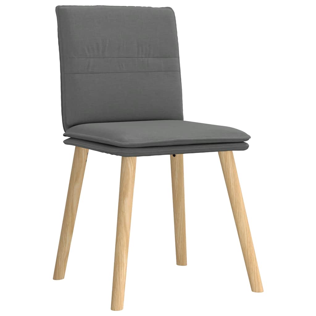 Dining chairs, 4 pcs, dark grey, fabric