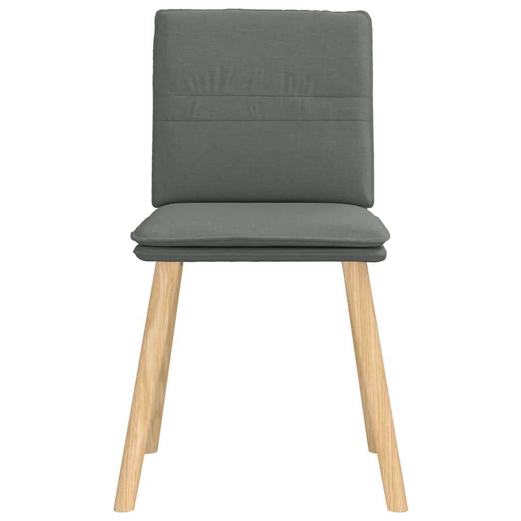 Dining chairs, 4 pcs, dark grey, fabric