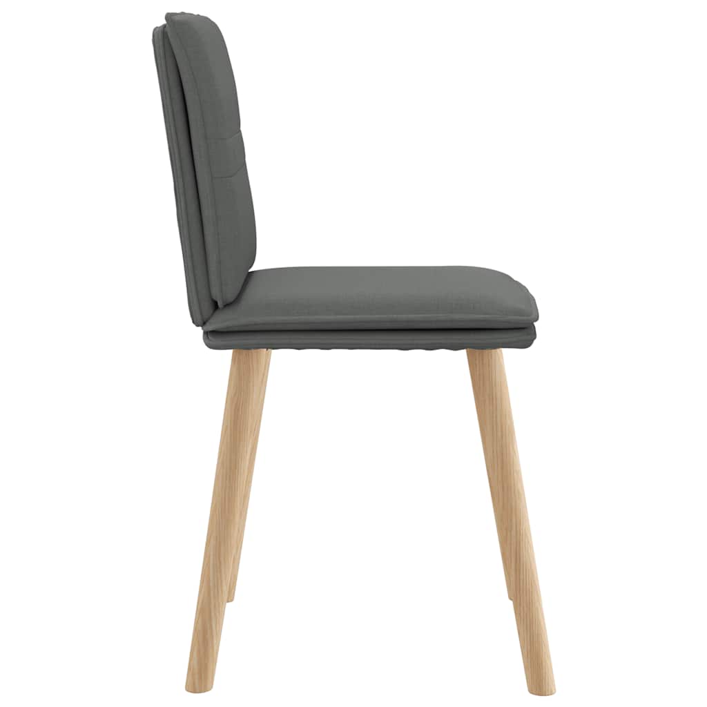 Dining chairs, 4 pcs, dark grey, fabric