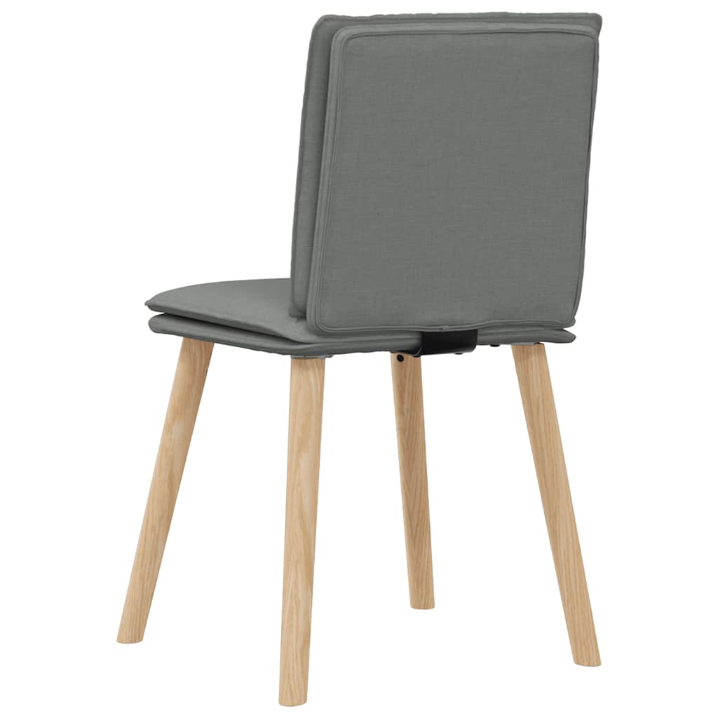 Dining chairs, 4 pcs, dark grey, fabric