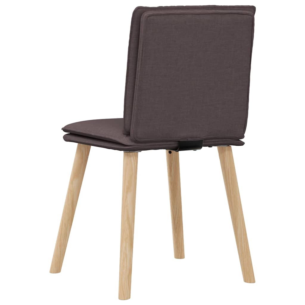 Dining chairs, 4 pcs., dark brown, fabric