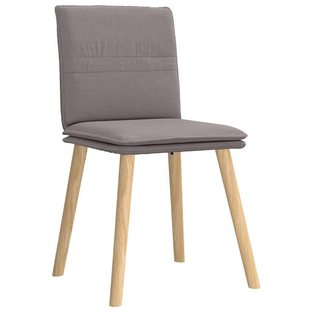Dining chairs, 4 pcs, taupe, fabric