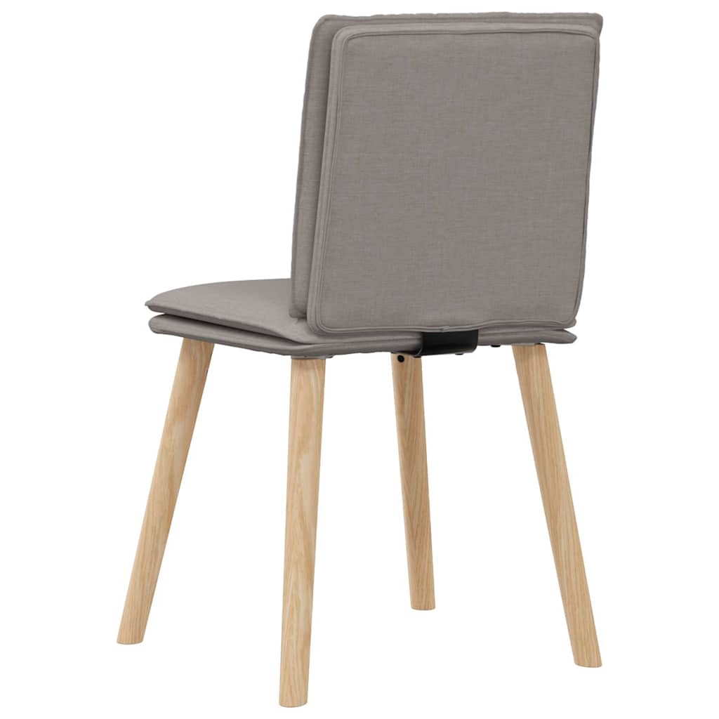 Dining chairs, 4 pcs, taupe, fabric