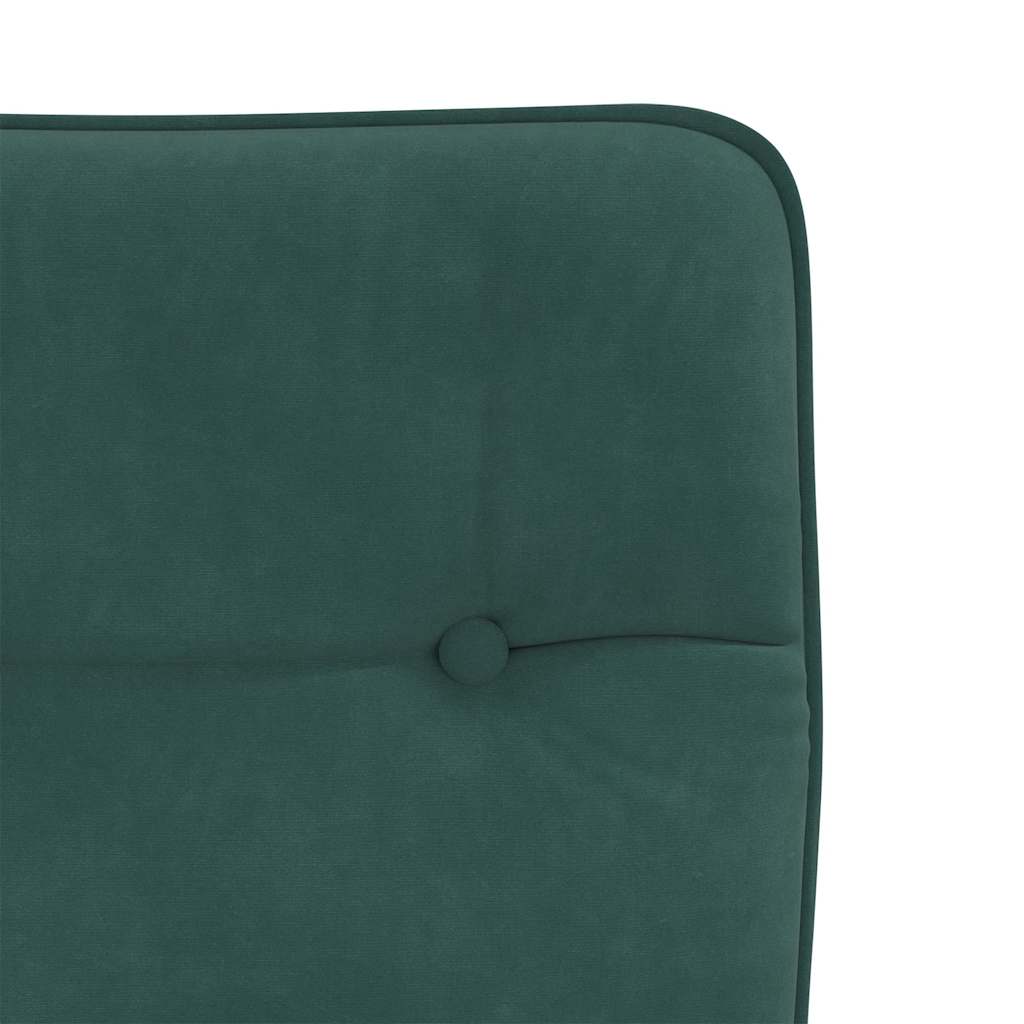 Dining chairs, 4 pcs, dark green, velvet