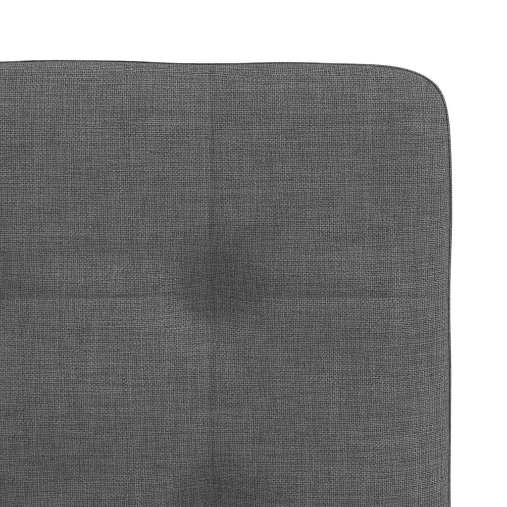 Dining chairs, 6 pcs, dark grey, fabric