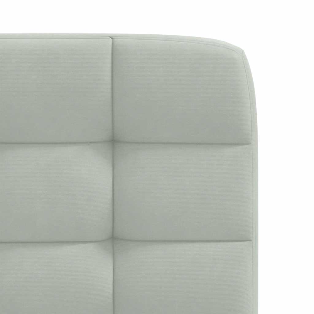 Dining Chairs, 6 pcs, light grey, velvet