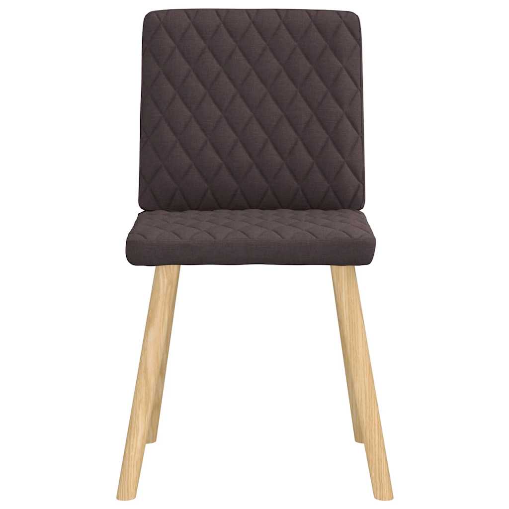 Dining chairs, 6 pcs., dark brown, fabric (3x324165)