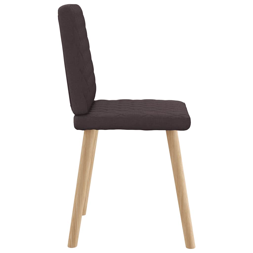 Dining chairs, 6 pcs., dark brown, fabric (3x324165)