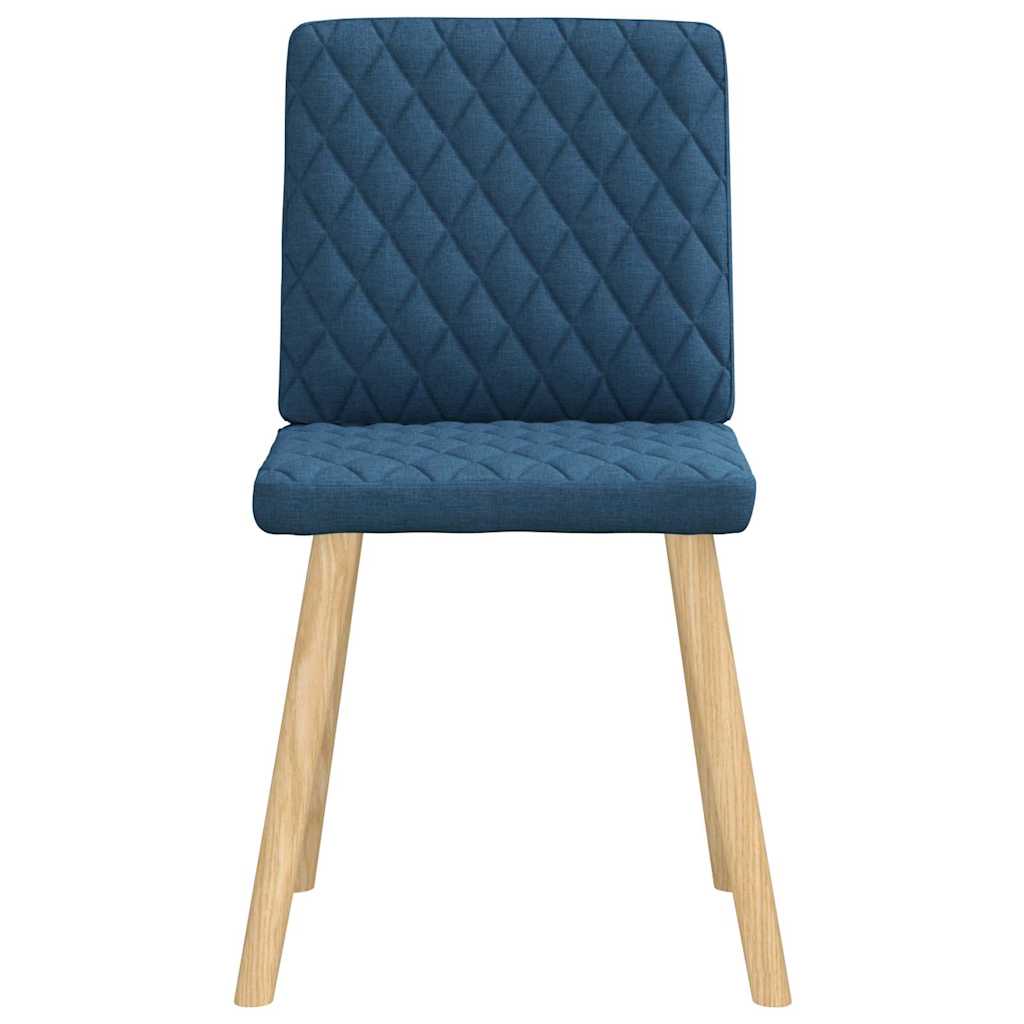 Ēdamistabas krēsli, 6 gab., zili, audums, grozāmi