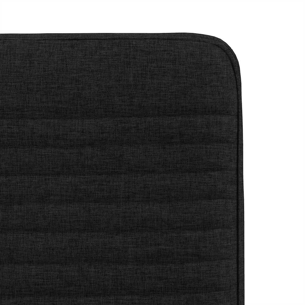 Dining chairs, 6 pcs, black, fabric