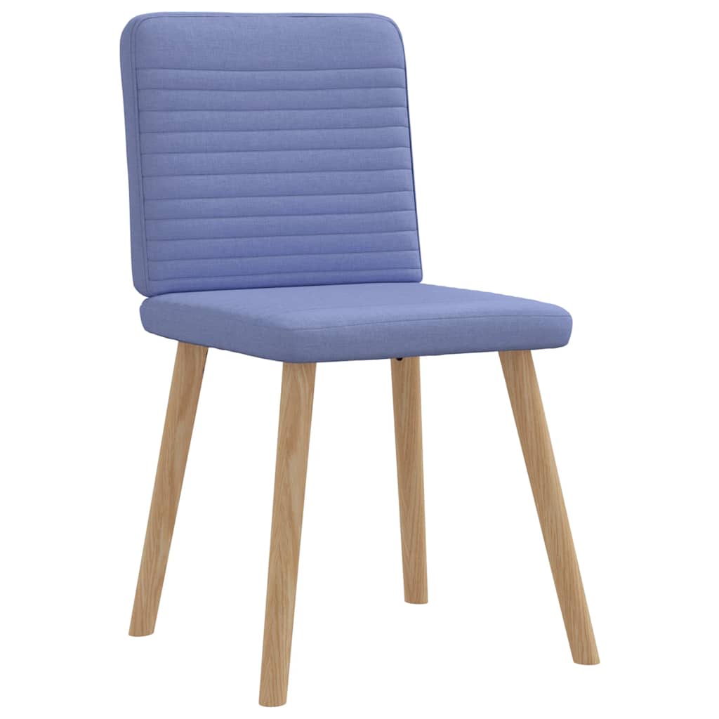 Dining chairs, 6 pcs., denim blue, fabric