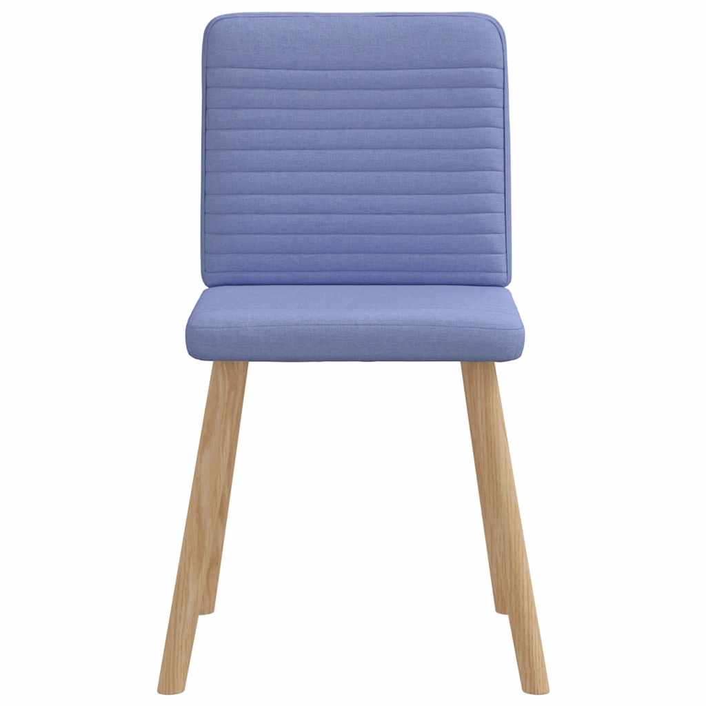 Dining chairs, 6 pcs., denim blue, fabric