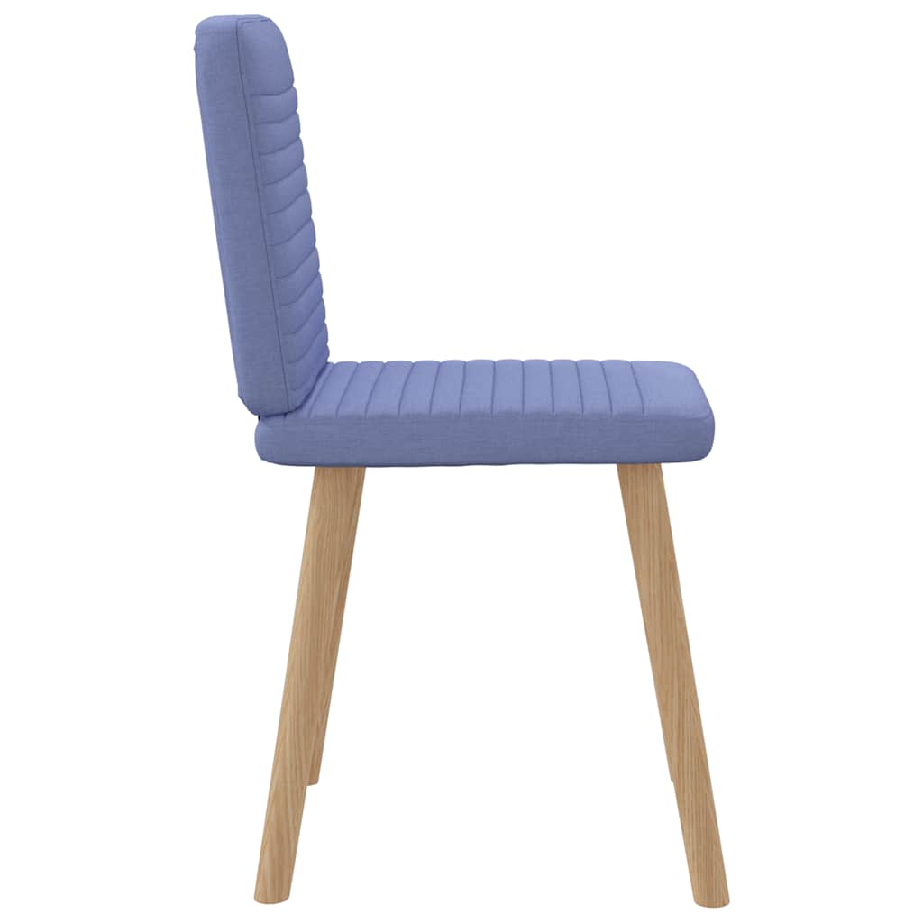 Dining chairs, 6 pcs., denim blue, fabric