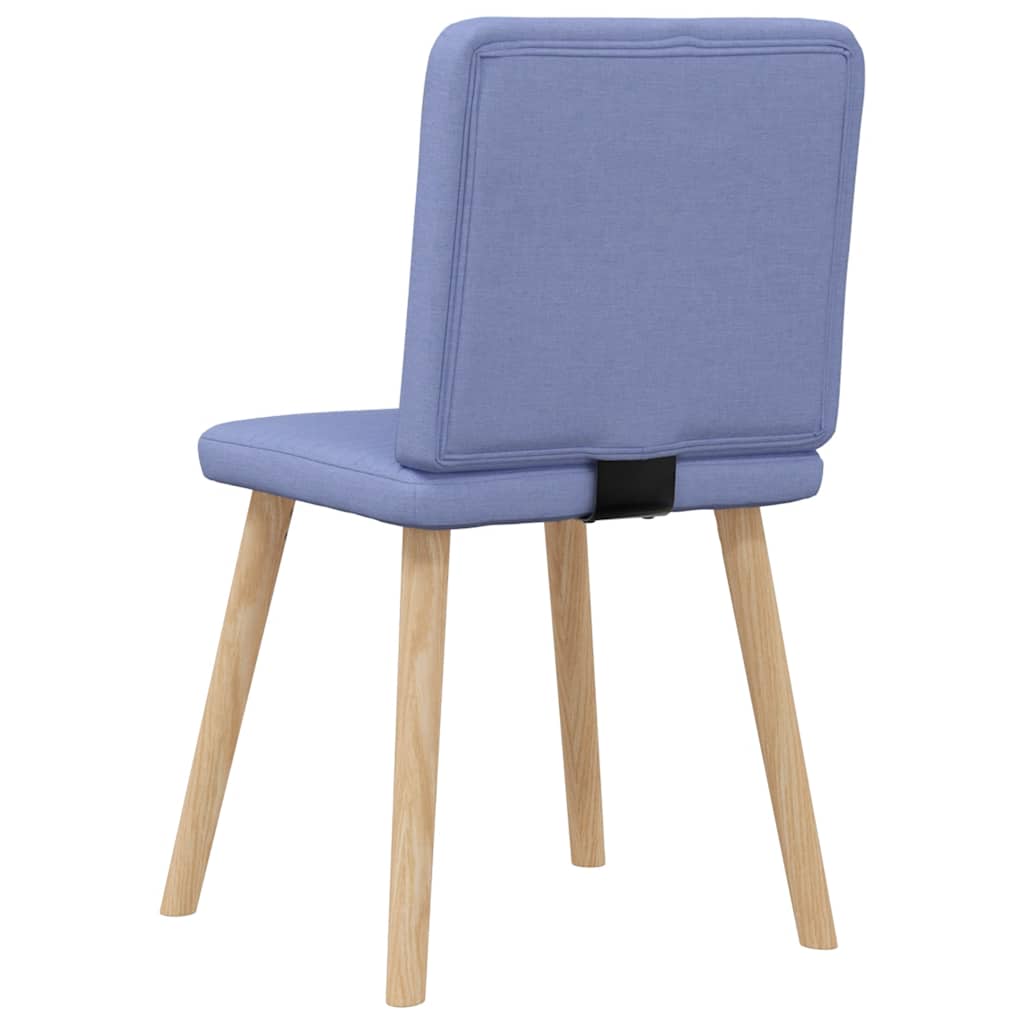 Dining chairs, 6 pcs., denim blue, fabric