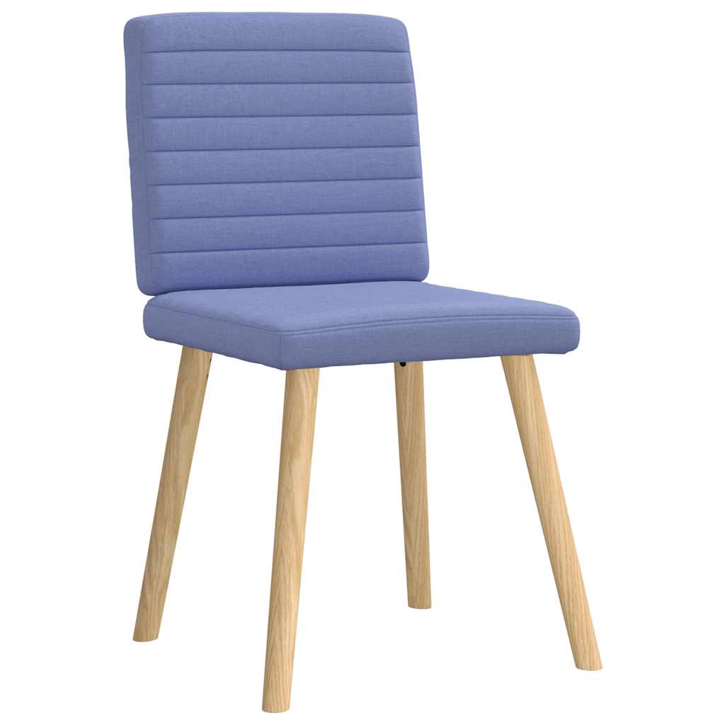 Dining chairs, 6 pcs., denim blue, fabric