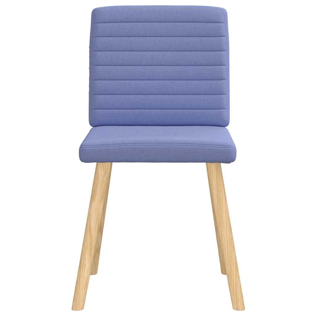 Dining chairs, 6 pcs., denim blue, fabric