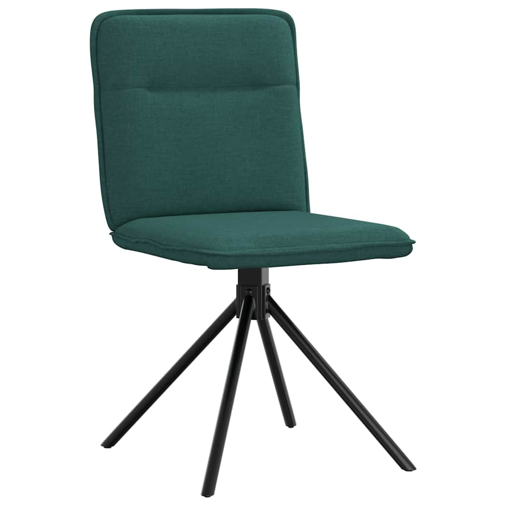 Dining Chairs, 6 pcs, Dark Green, Fabric (3x324171)