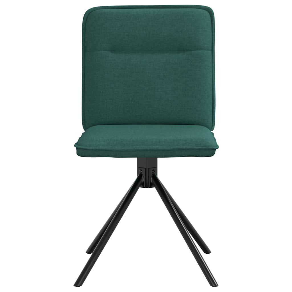 Dining Chairs, 6 pcs, Dark Green, Fabric (3x324171)
