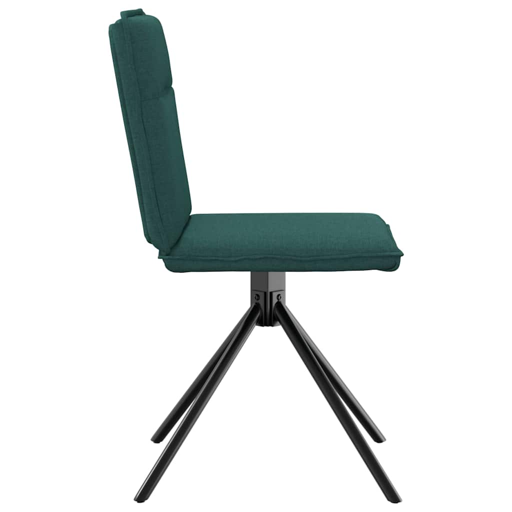 Dining Chairs, 6 pcs, Dark Green, Fabric (3x324171)