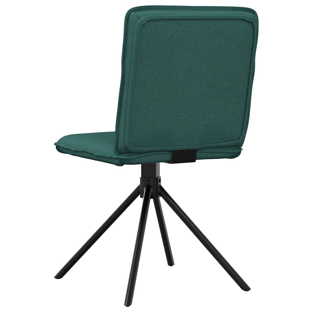 Dining Chairs, 6 pcs, Dark Green, Fabric (3x324171)