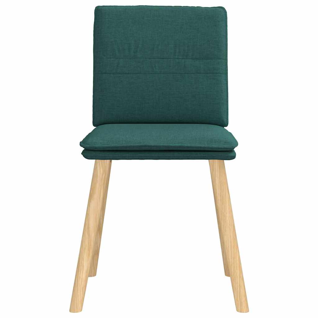 Dining Chairs, 6 pcs, Dark Green, Fabric (3x324171)
