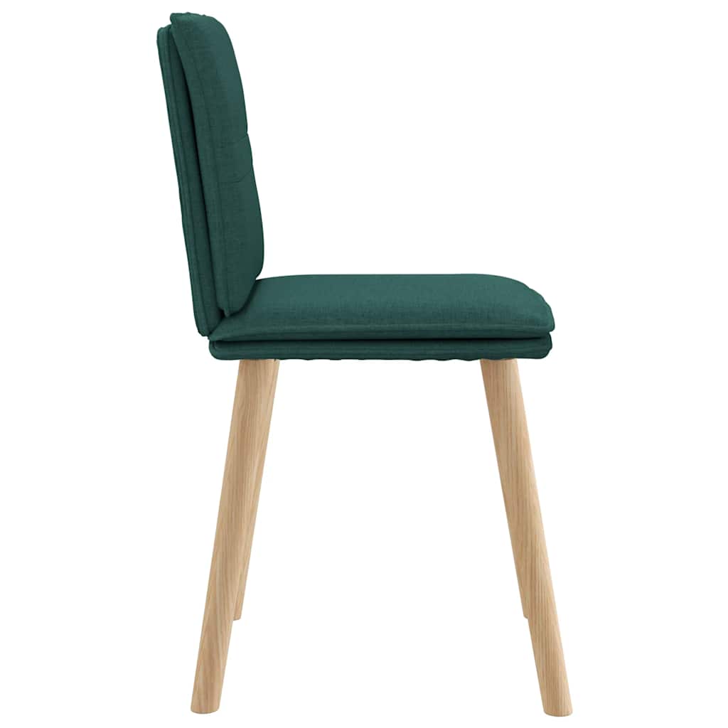 Dining Chairs, 6 pcs, Dark Green, Fabric (3x324171)