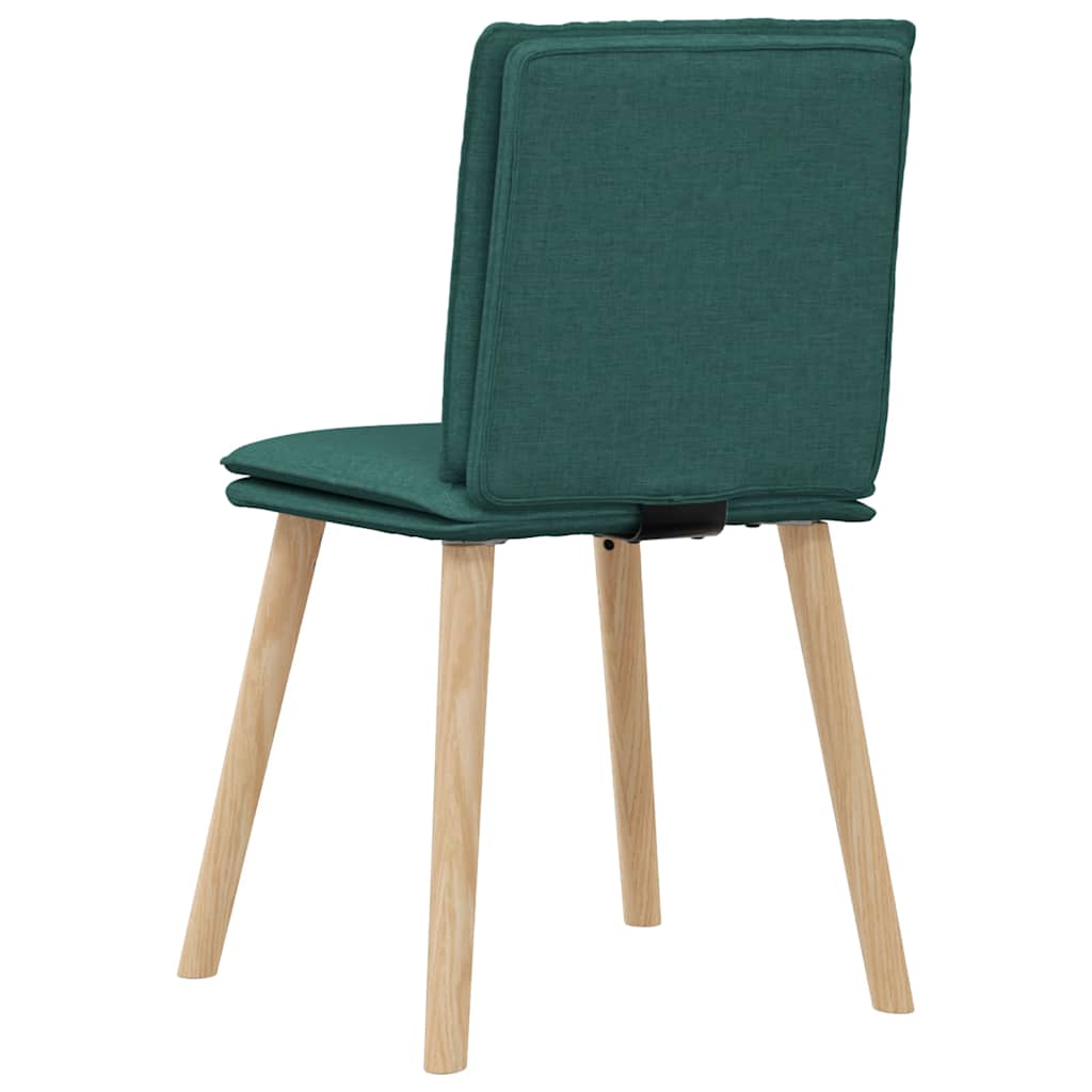 Dining Chairs, 6 pcs, Dark Green, Fabric (3x324171)