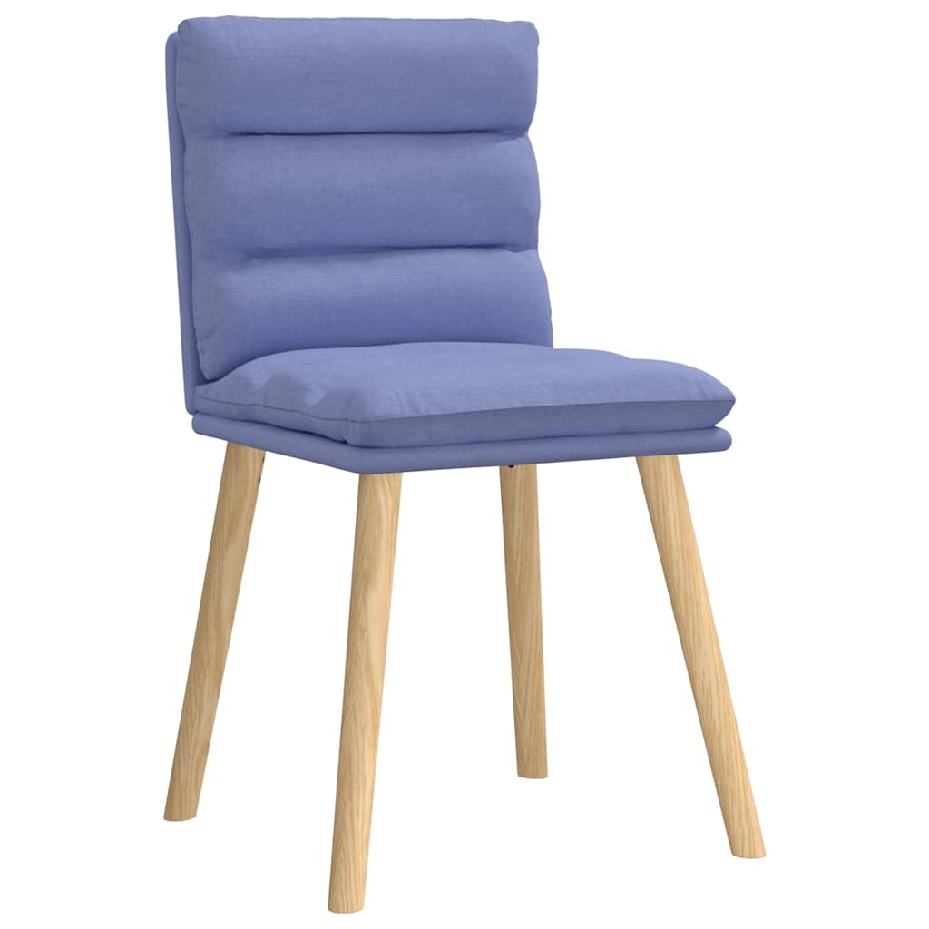 Dining chairs, 6 pcs., denim blue, fabric