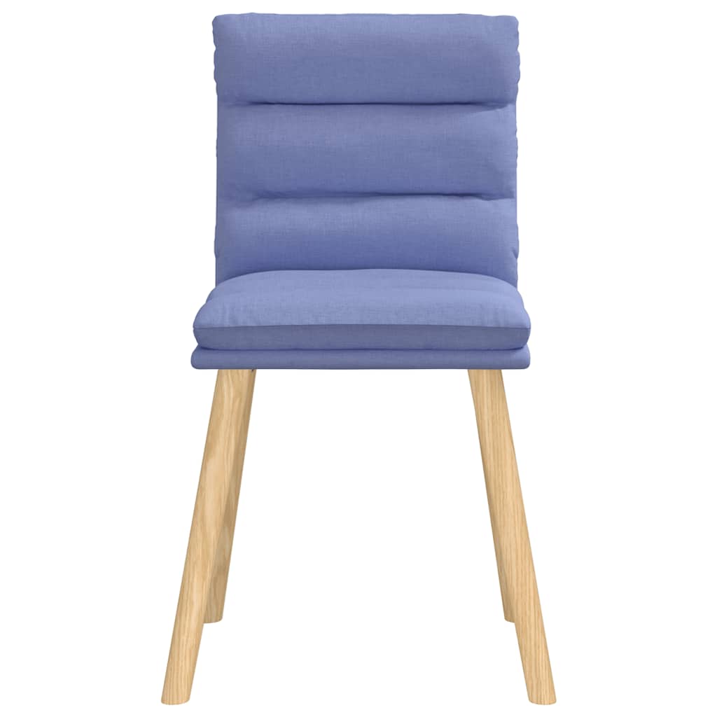 Dining chairs, 6 pcs., denim blue, fabric