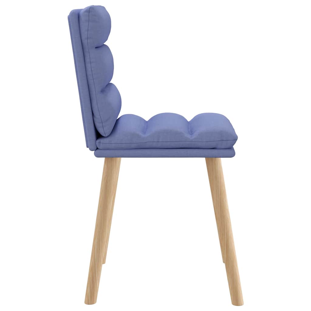 Dining chairs, 6 pcs., denim blue, fabric