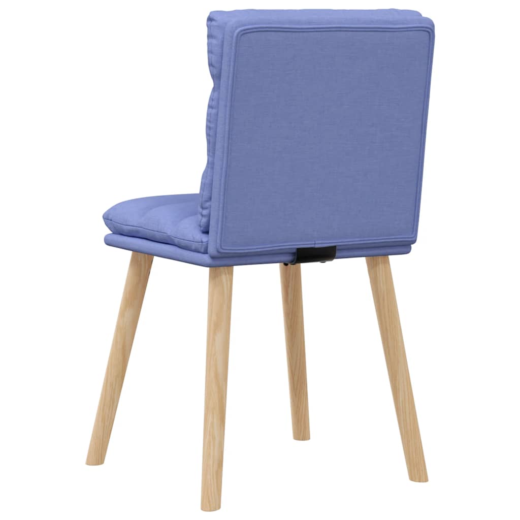 Dining chairs, 6 pcs., denim blue, fabric