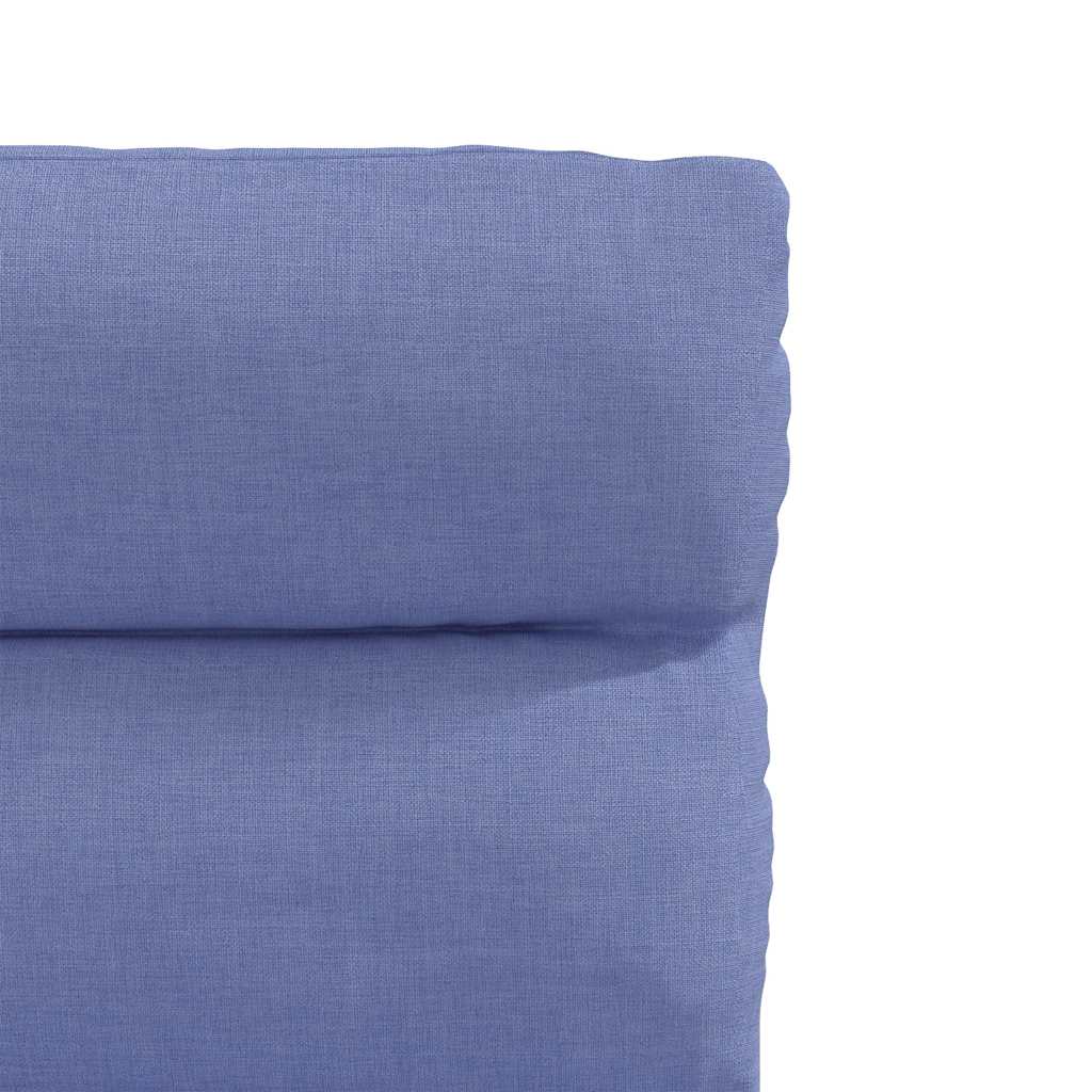 Dining chairs, 6 pcs., denim blue, fabric