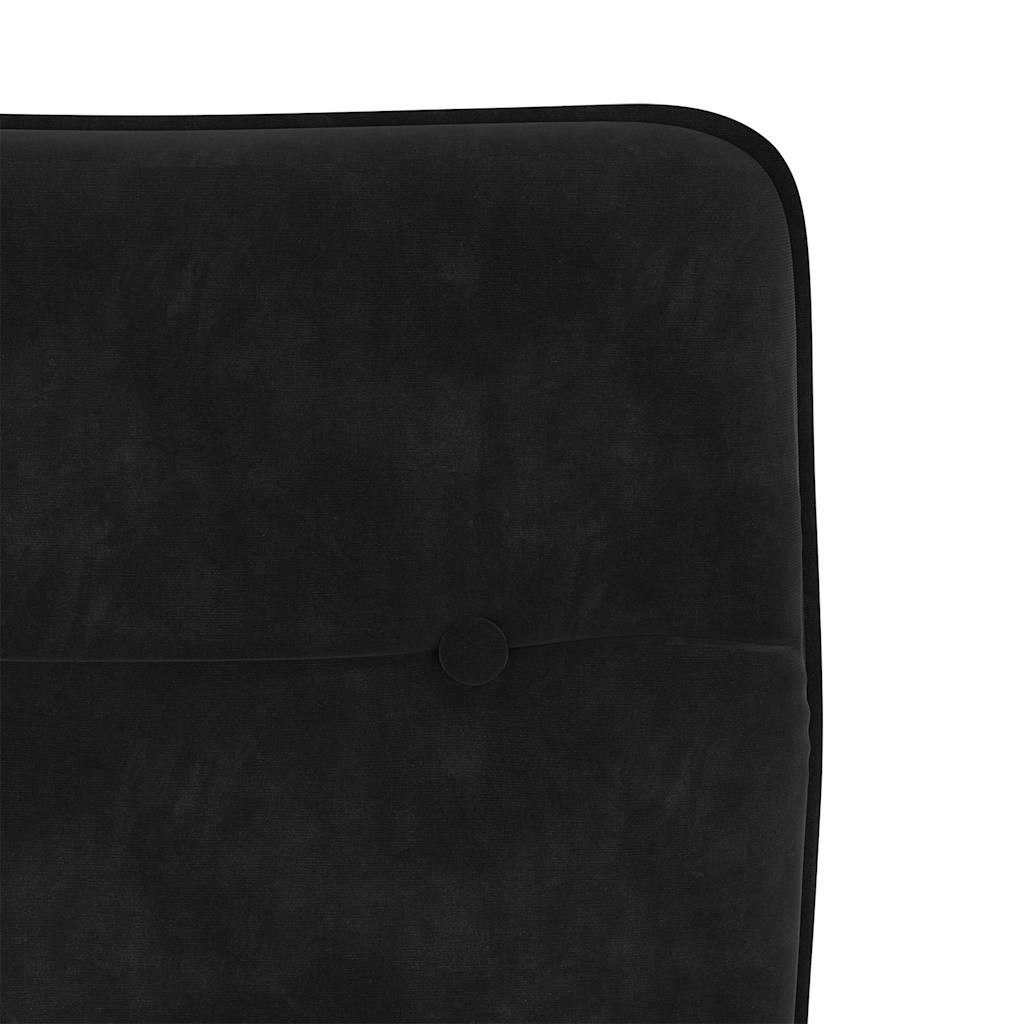 Dining chairs, 6 pcs, black, velvet