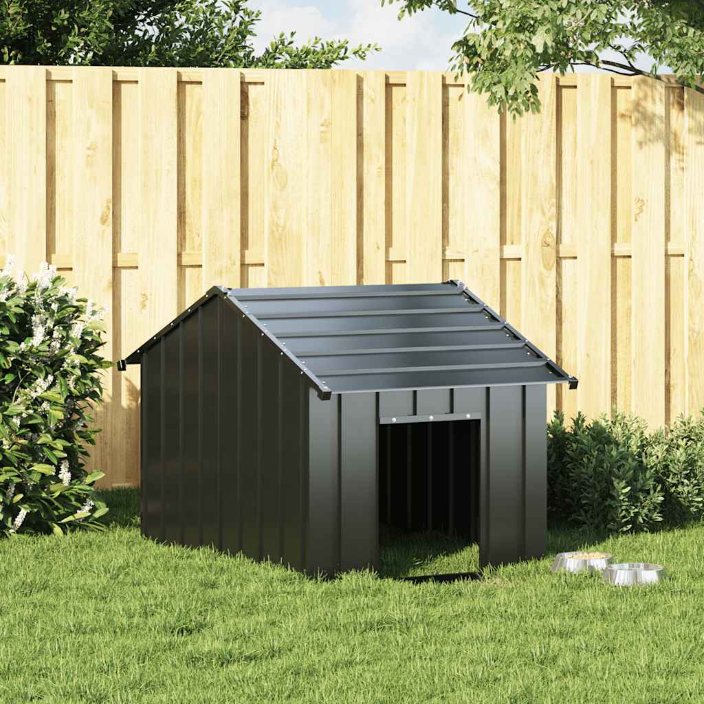 šunų namelis su stogu 83x130x85 cm cinkuoto plieno