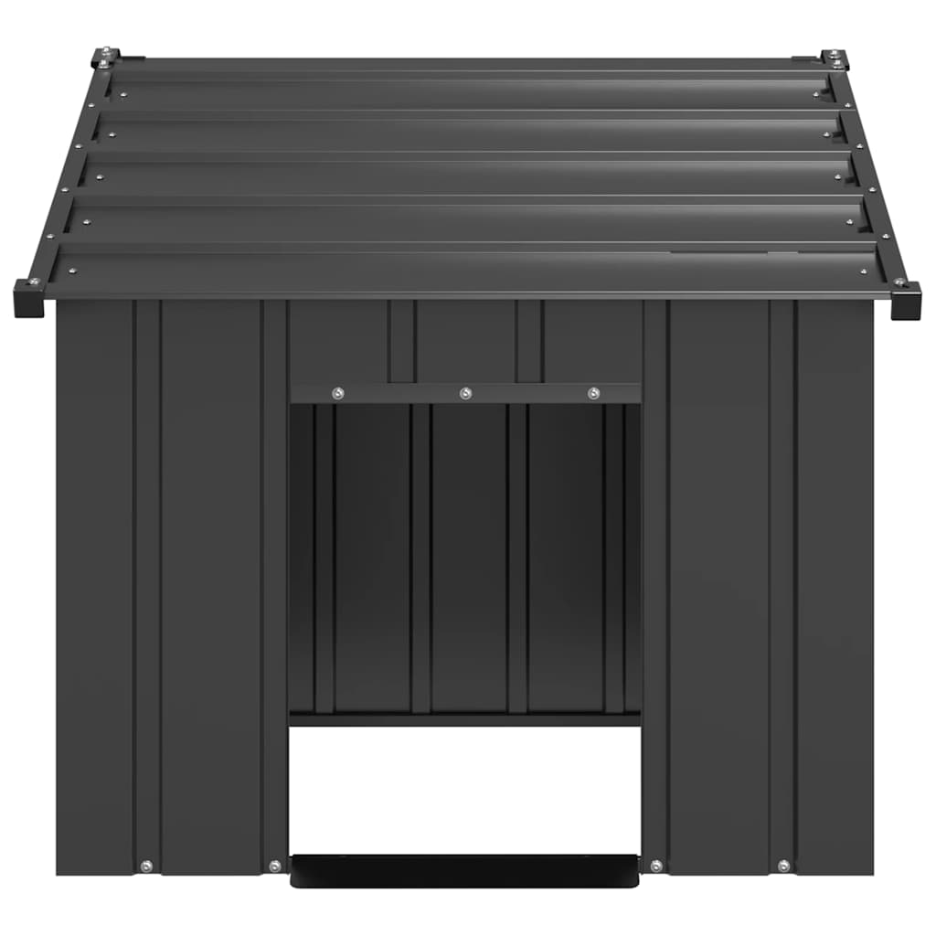 šunų namelis su stogu 83x130x85 cm cinkuoto plieno