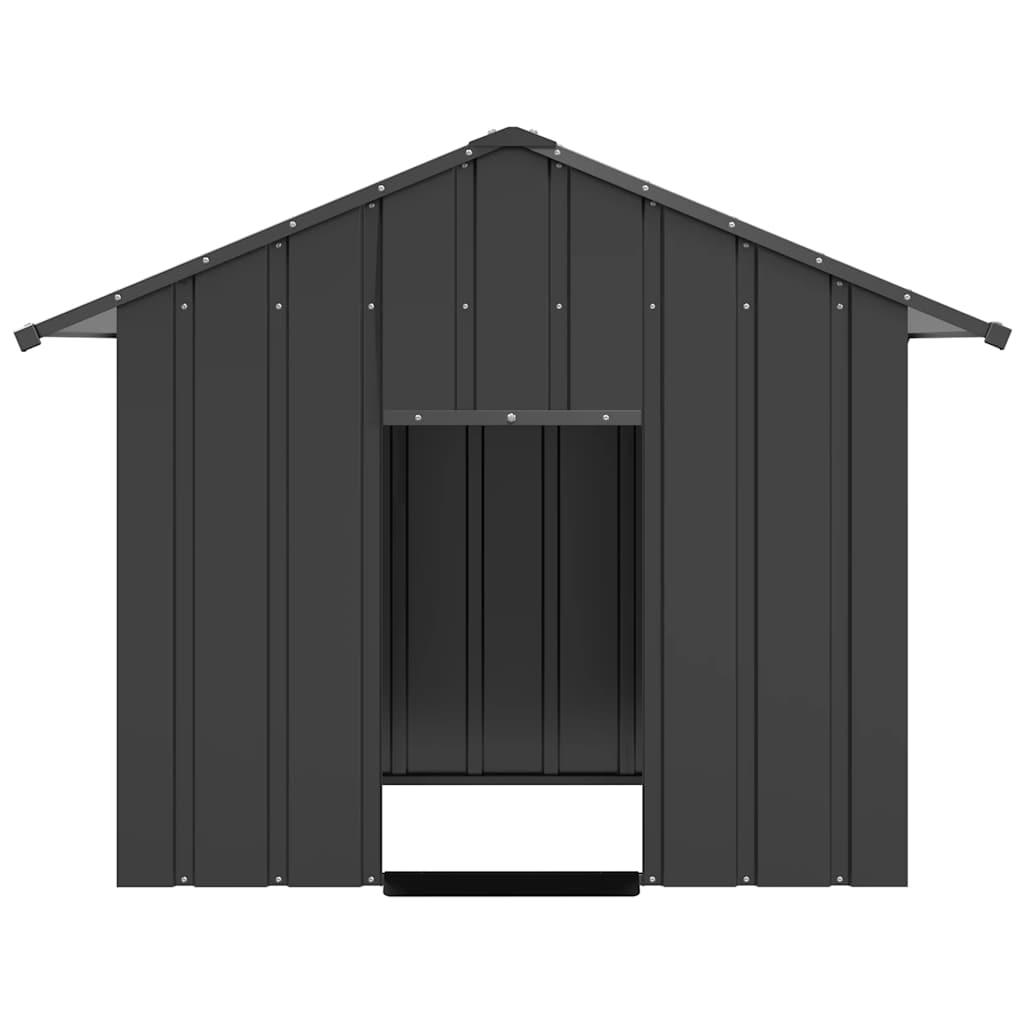 šunų namelis su stogu 131x101x102 cm cinkuoto plieno