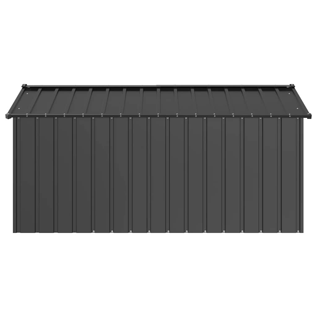 dog kennel with roof, 114x202x101cm, galvanized steel