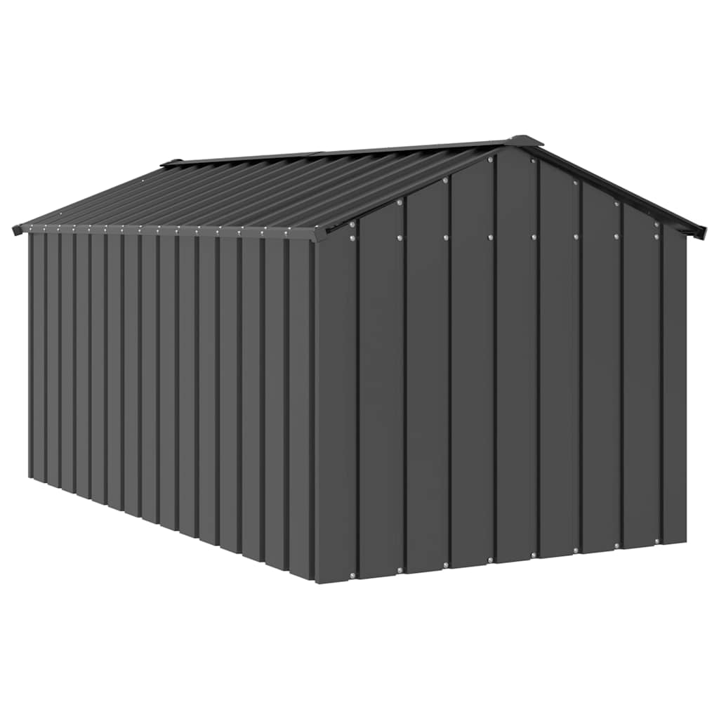 dog kennel with roof, 114x202x101cm, galvanized steel