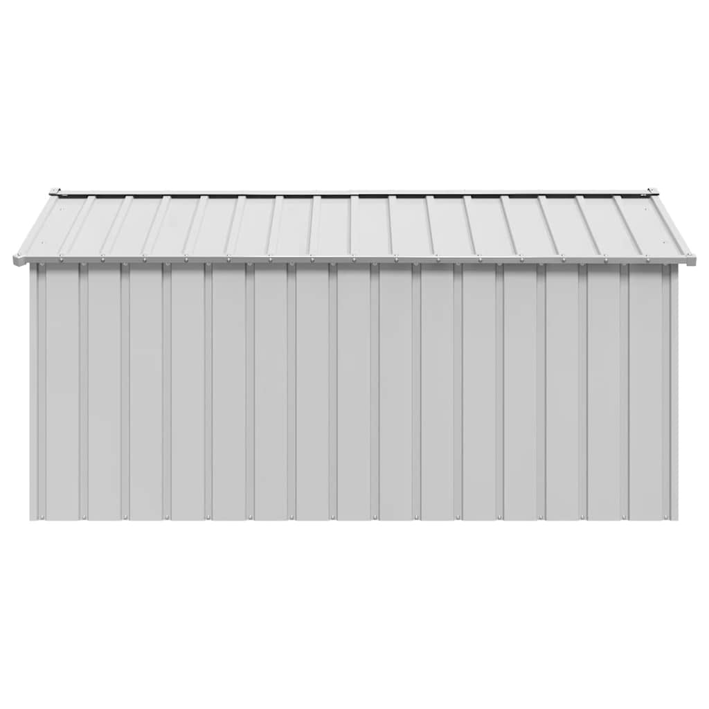dog kennel with roof, 114x202x101cm, galvanized steel