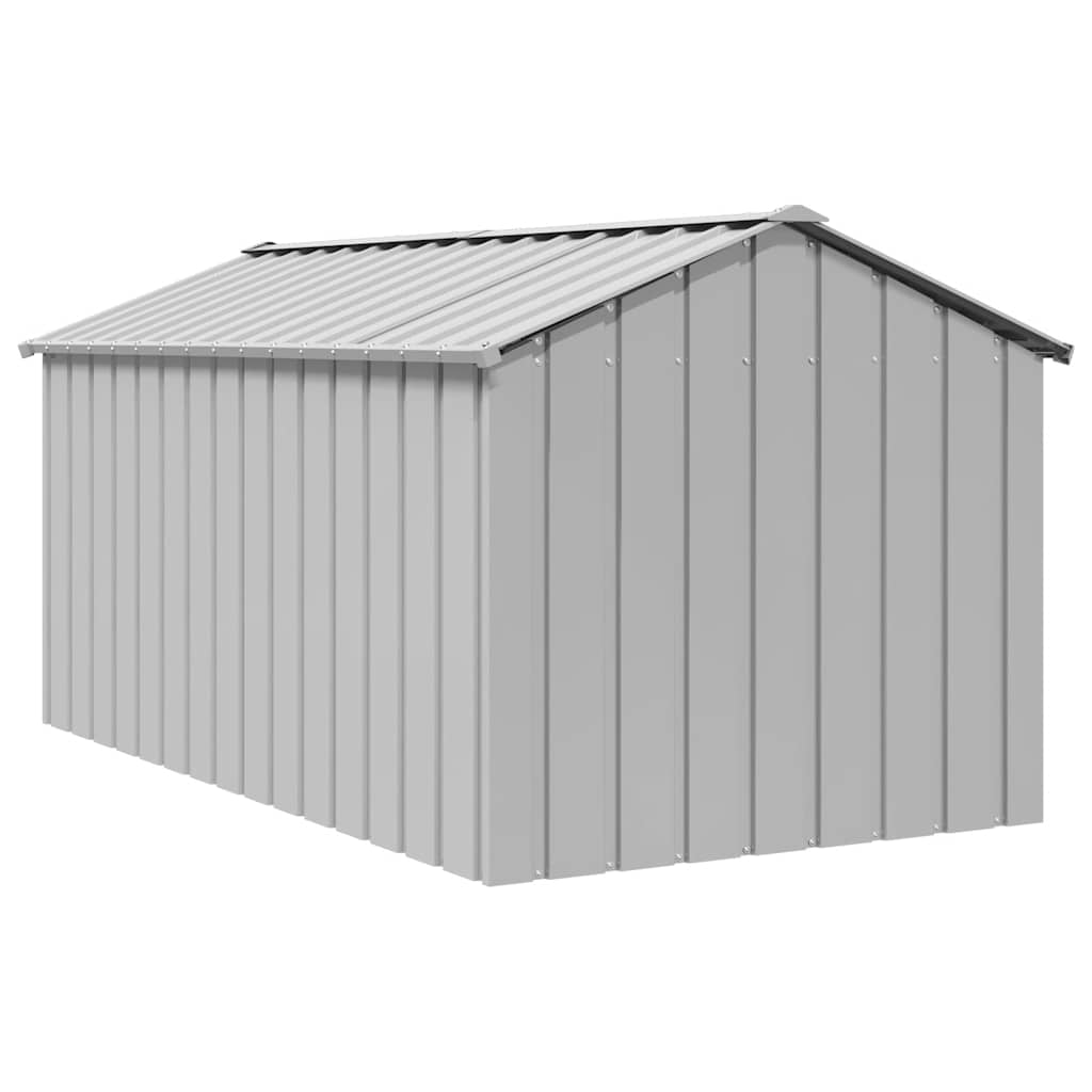 dog kennel with roof, 114x202x101cm, galvanized steel